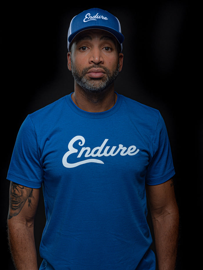 Endure Script T-shirt (True Royal)