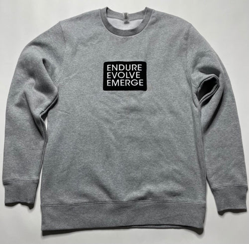 Endure Evolve Emerge Patch Crew Sweatshirt (Heather Grey)