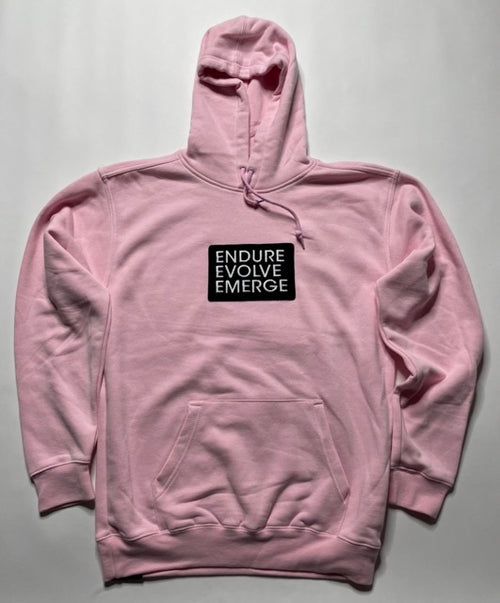 Endure Evolve Emerge Patch Hoodie (Pink)